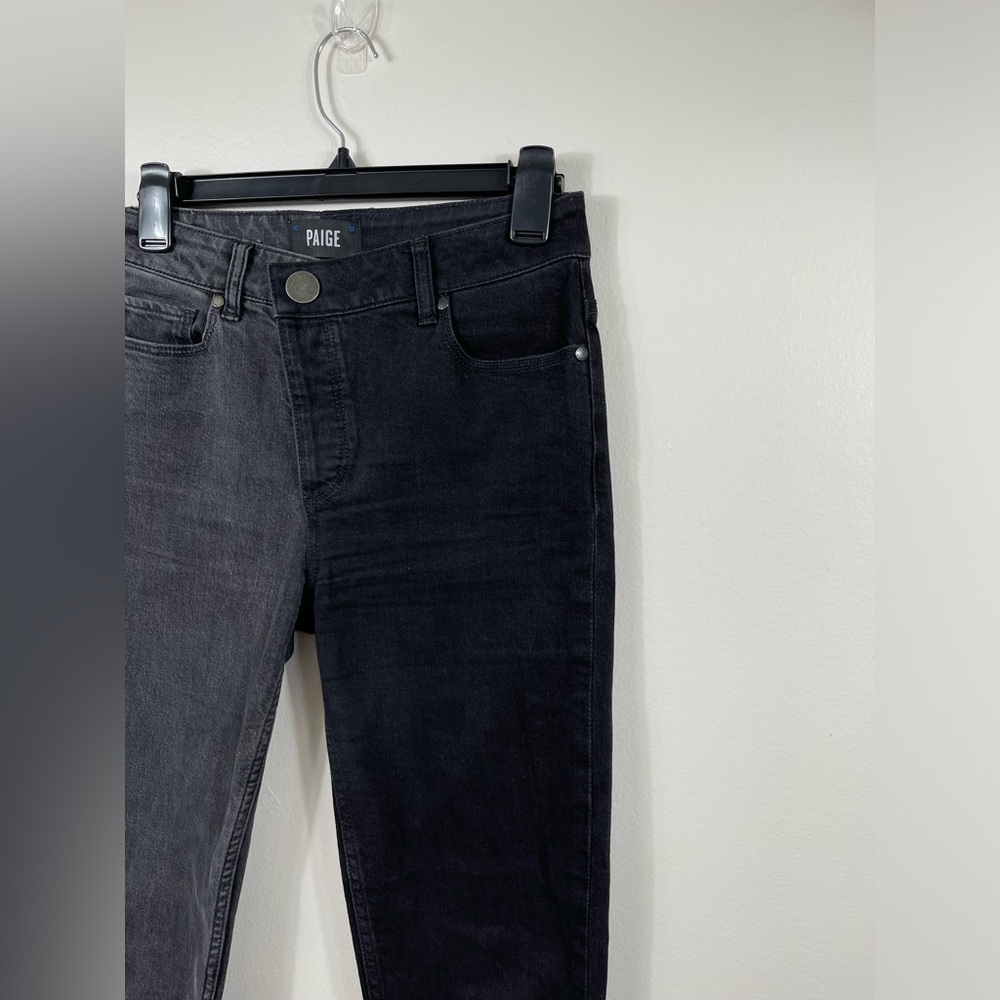 PAIGE Hoxton Straight Ankle Half & Half Sz 26" In Storm Black/ Pebble - Picture 3 of 16